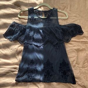 Lace Cold-Shoulder Top